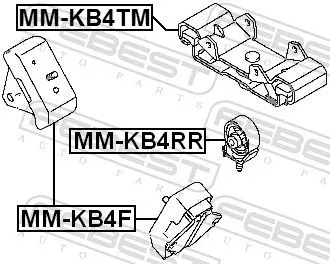 FEBEST Mounting, manual transmission (MM-KB4TM)