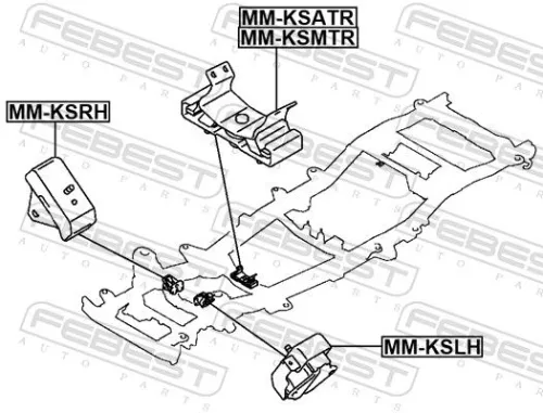 FEBEST Mounting, engine (MM-KSRH)
