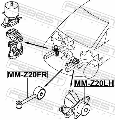 FEBEST Mounting, engine (MM-Z20LH)