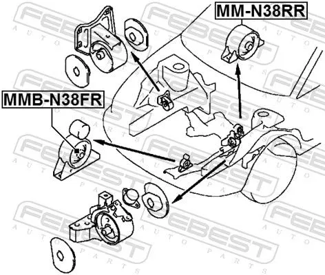 FEBEST Mounting, engine (MMB-N38FR)