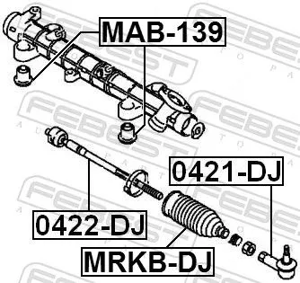 FEBEST Bellow, steering (MRKB-DJ)