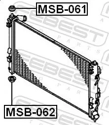 FEBEST Mounting, radiator (MSB-061)