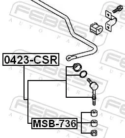 FEBEST Repair Kit, stabiliser coupling rod (MSB-736)