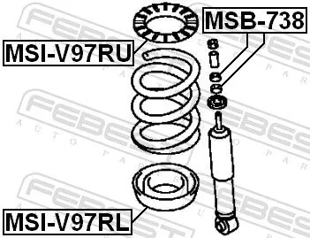 FEBEST Spacer Bush, shock absorber (MSB-738)