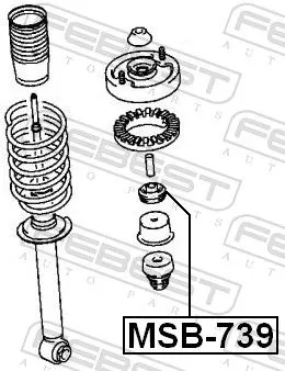 FEBEST Spacer Bush, shock absorber (MSB-739)