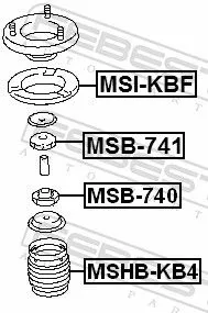 FEBEST Spacer Bush, shock absorber (MSB-741)