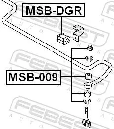 FEBEST Mounting, stabiliser bar (MSB-DGR)
