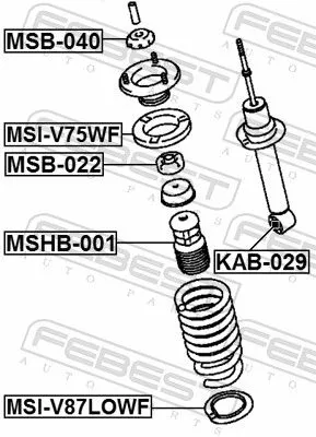 FEBEST Protective Cap/Bellow, shock absorber (MSHB-001)