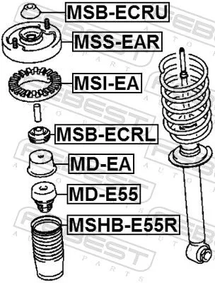 FEBEST Protective Cap/Bellow, shock absorber (MSHB-E55R)