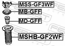 FEBEST Protective Cap/Bellow, shock absorber (MSHB-GF2WF)