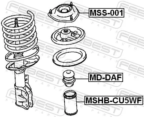 FEBEST Suspension Strut Support Mount (MSS-001)