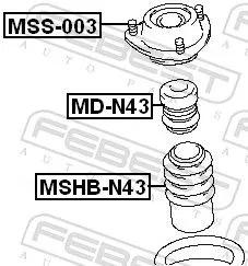 FEBEST Suspension Strut Support Mount (MSS-003)