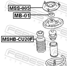 FEBEST Suspension Strut Support Mount (MSS-005)