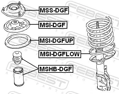 FEBEST Suspension Strut Support Mount (MSS-DGF)