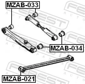FEBEST Mounting, control/trailing arm (MZAB-021)