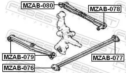 FEBEST Mounting, control/trailing arm (MZAB-077)