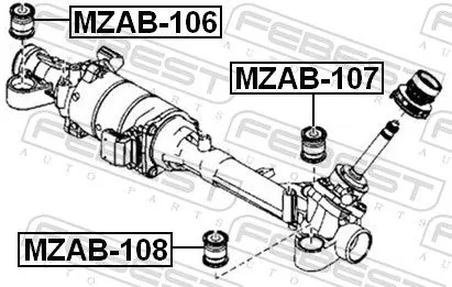 FEBEST Mounting, steering gear (MZAB-107)