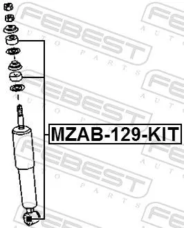 FEBEST Mounting Kit, shock absorber (MZAB-129-KIT)