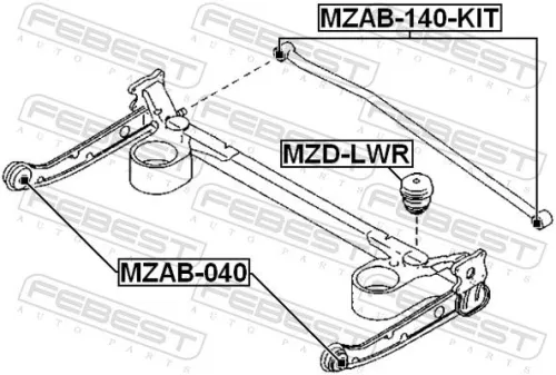 FEBEST Repair Kit, control arm (MZAB-140-KIT)