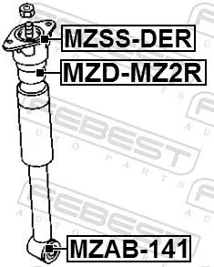 FEBEST Bush, shock absorber (MZAB-141)