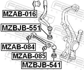 FEBEST Repair kit, supporting/ball joint (MZBJB-551)