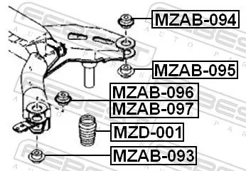 FEBEST Rubber Buffer, suspension (MZD-001)