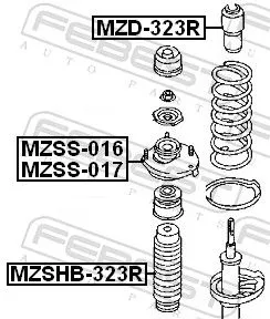 FEBEST Rubber Buffer, suspension (MZD-323R)