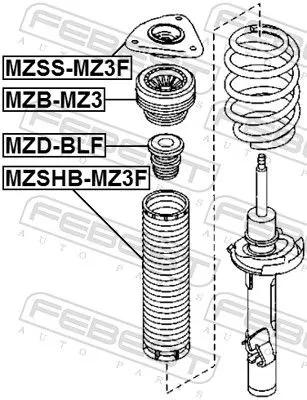 FEBEST Rubber Buffer, suspension (MZD-BLF)