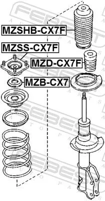 FEBEST Rubber Buffer, suspension (MZD-CX7F)