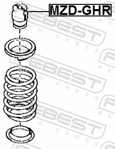 FEBEST Rubber Buffer, suspension (MZD-GHR)