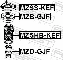 FEBEST Rubber Buffer, suspension (MZD-GJF)