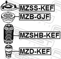 FEBEST Rubber Buffer, suspension (MZD-KEF)