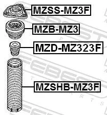 FEBEST Rubber Buffer, suspension (MZD-MZ323F)
