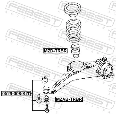 FEBEST Rubber Buffer, suspension (MZD-TRBR)