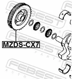 FEBEST Belt Pulley, crankshaft (MZDS-CX7)