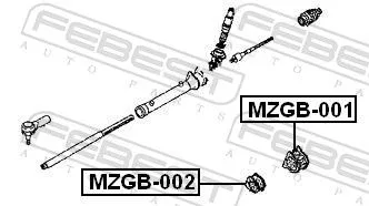 FEBEST Mounting, steering gear (MZGB-002)