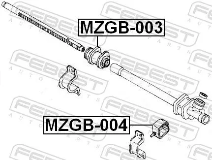 FEBEST Mounting, steering gear (MZGB-003)