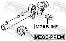 FEBEST Mounting, steering gear (MZGB-PREM)