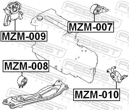 FEBEST Mounting, engine (MZM-008)