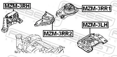 FEBEST Mounting, engine (MZM-3LH)
