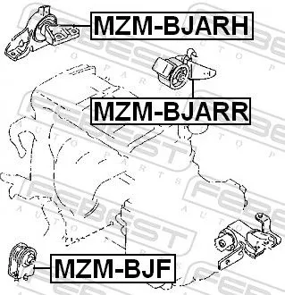 FEBEST Mounting, engine (MZM-BJF)