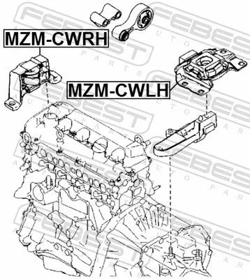 FEBEST Mounting, engine (MZM-CWRH)