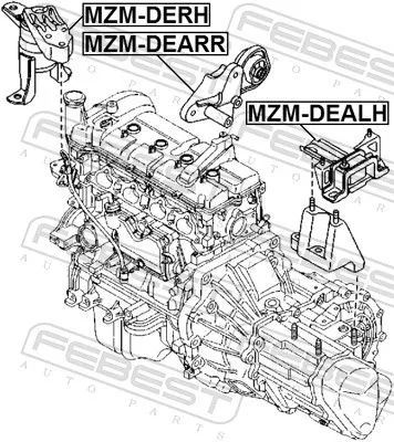 FEBEST Mounting, engine (MZM-DEARR)