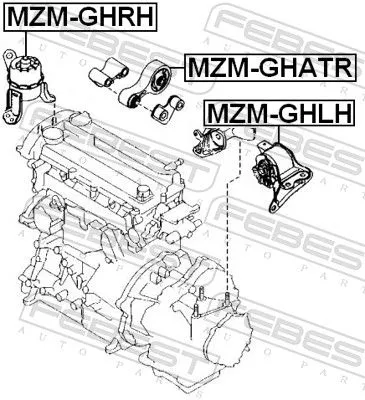 FEBEST Mounting, engine (MZM-GHLH)