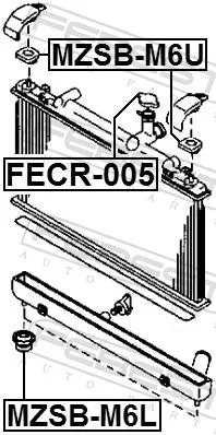 FEBEST Mounting, radiator (MZSB-M6L)
