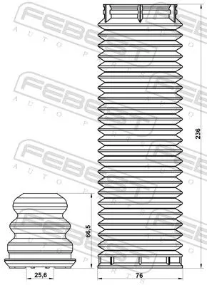 FEBEST Dust Cover Kit, shock absorber (MZSHB-BLF-KIT)