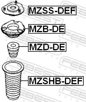 FEBEST Protective Cap/Bellow, shock absorber (MZSHB-DEF)