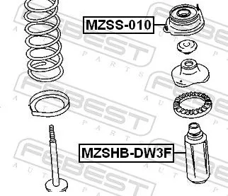 FEBEST Protective Cap/Bellow, shock absorber (MZSHB-DW3F)