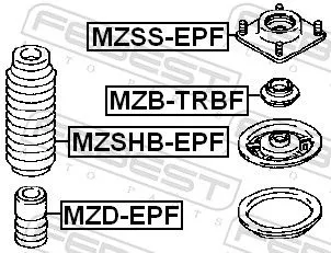 FEBEST Protective Cap/Bellow, shock absorber (MZSHB-EPF)