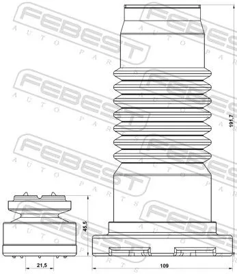 FEBEST Dust Cover Kit, shock absorber (MZSHB-GHF-KIT)